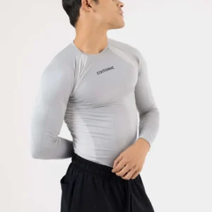 Compression Half Sleeves T-shirt-Grey