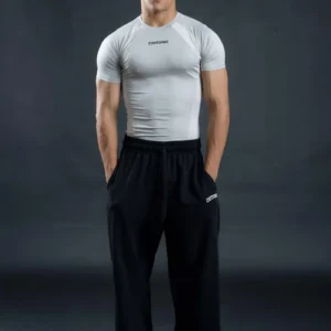 Compression Half Sleeves T-shirt-Grey